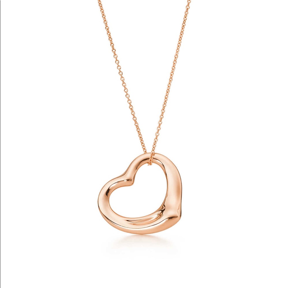 Tiffany open heart necklace (rose gold)